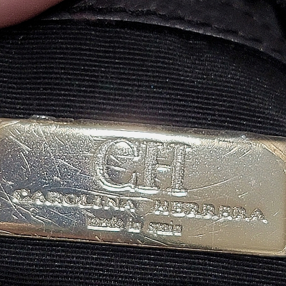 CH Carolina Herrera Monogram Embossed Leather Chain Hobo - Picture 2 of 7